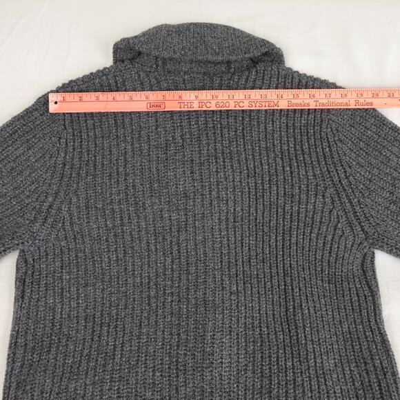 L.L. Bean Classic Ragg Wool Sweater Men's Large Tall Lambswool Knit Cardigan - Picture 8 of 10